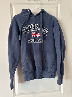 Cambridge England Navy Hooded Sweatshirt